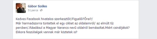 Illustration for article titled Széles Gábor csatát nyert a Facebook ellen